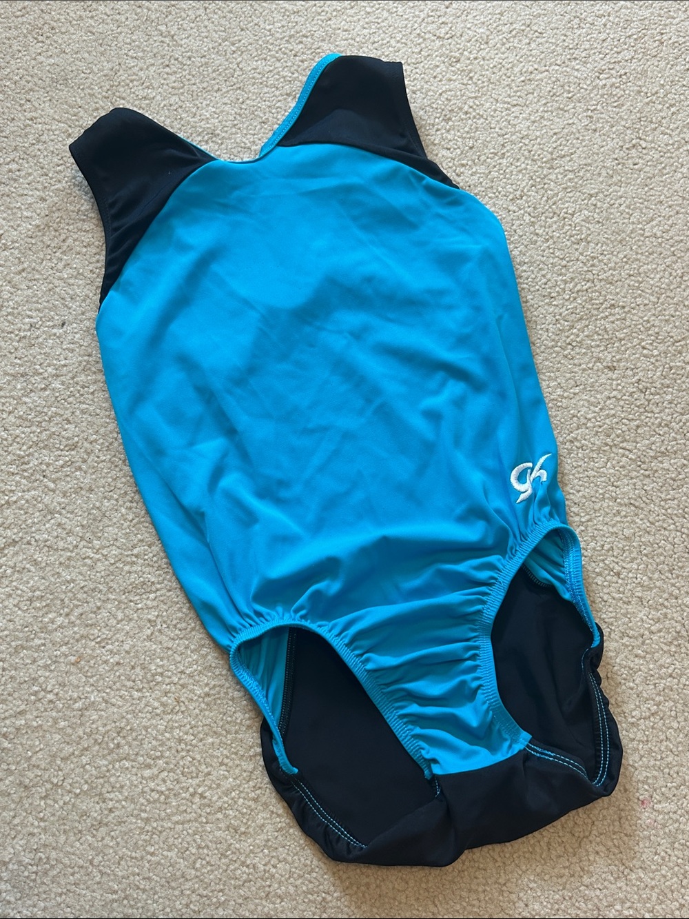 GL Tank Leotard, Blue/Black Colorblock, size CL